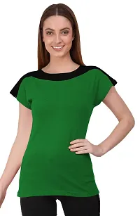 THE BLAZZE 1330 Women's Cotton Regular Fit Round Neck Half Sleeve Utility T-Shirts for Women Combo (2XL,Combo_02)-thumb2