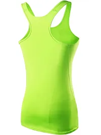 THE BLAZZE Women's Yoga Tank Top Compression Racerback Top Baselayer Quick Dry Sports Runing Vest (M, Green)-thumb1