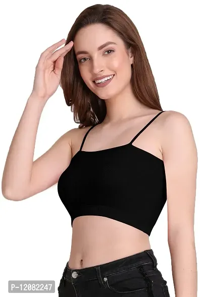 THE BLAZZE 1290 Crop Tops for Women (XX-Large, Light Yellow)-thumb3