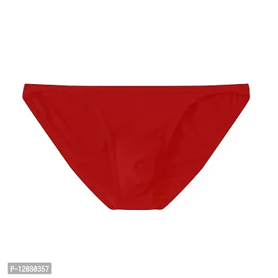 THE BLAZZE 0011 High Rise G-String Thong Men's Modern Brief (X-Large-(38/95cm), Red)