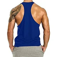 THE BLAZZE Men's Sleeveless T-Shirt Gym Tank Gym Tank Stringer Tank Tops Gym Vest Muscle Tee Gym Vest Vests Men Vest for Men T-Shirt for Men's (X-Large(40?-42""), B - Beast Royal Blue)-thumb1