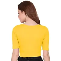 THE BLAZZE 1055 Crop Tops for Women (Medium, Yellow)-thumb2