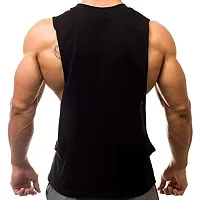 THE BLAZZE Men's Gym Tank Gym Stringer Gym Tank Stringer Bodybuilding Tank Tops Gym Vest Muscle Tee for Men (Small(36?/90cm - Chest), Black)-thumb1