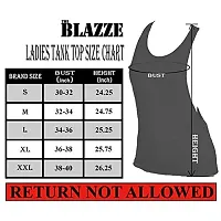 THE BLAZZE Women's Gym Vest Tank Top Camisole Women Spaghetti Racerback Crop Top Active Wear Yoga Workout Top (XX-Large(40?/100cm - Chest), Maroon)-thumb2