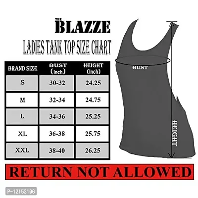 THE BLAZZE Women's Gym Vest Tank Top Camisole Women Spaghetti Racerback Crop Top Active Wear Yoga Workout Top (XX-Large(40?/100cm - Chest), Maroon)-thumb3