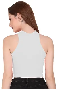 THE BLAZZE 1025 Women's Summer Basic Sexy Strappy Sleeveless Racerback Camisole Crop Top Top-thumb3