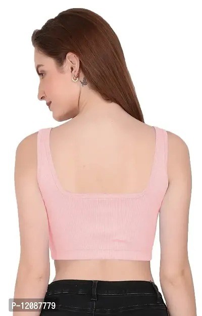 THE BLAZZE 1044 Women's Summer Basic Sexy Strappy Sleeveless Crop Top's(M,Color_10)-thumb2