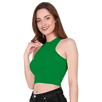 THE BLAZZE 1025 Sexy Women's Tank Tops Bustier Bra Vest Crop Top Bralette Blouse Top for Women (Medium, Green)-thumb2