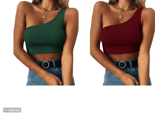 THE BLAZZE Women's Sleeveless Crop Tops Sexy Strappy Tees-thumb0