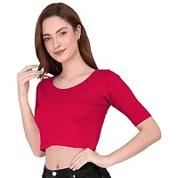 THE BLAZZE 1055 Crop Tops for Women (Large, Dark Pink)-thumb3