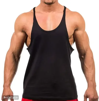 THE BLAZZE Men's Gym Tank Tops (AS-54_Black_M)-thumb0