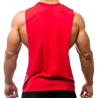 THE BLAZZE Men's Gym Tank Gym Stringer Gym Tank Stringer Bodybuilding Tank Tops Gym Vest Muscle Tee for Men (Medium(38rdquo;/95cm - Chest), Red)-thumb1