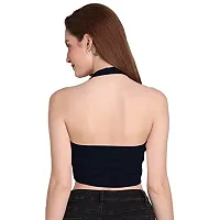 THE BLAZZE 1294 Crop Top for Women (X-Large, Navy)-thumb1