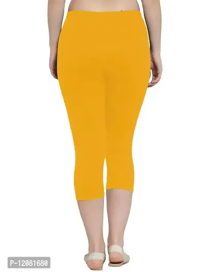 THE BLAZZE 1603 Women's Churidar Leggings Soft Cotton Lycra Fabric Slim Fit (Medium, Yellow)-thumb2