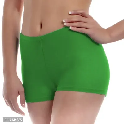 THE BLAZZE Women's Seamless Spandex Boyshort Underskirt Pant Short Leggings Pack of 4 (XL, Green+Gray+Navy+Red)-thumb3