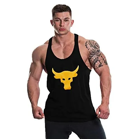 THE BLAZZE 0052 Men's Tank Tops Muscle Gym Bodybuilding Vest Fitness Workout Train Stringer's