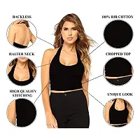 THE BLAZZE 1294 Sexy Women's Tank Crop Tops Bustier Bra Vest Crop Top Bralette Blouse Top for Womens (X-Large, Grey)-thumb3