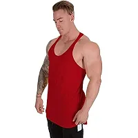 THE BLAZZE 0038 Men's Sleeveless T-Shirt Gym Tank Gym Stringer Tank Tops Muscle Gym Bodybuilding Vest Fitness Workout Train Stringers (Large, Color_02)-thumb2