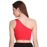 THE BLAZZE 1003 Women's Sleeveless Crop Tops Sexy Strappy Tees (XL, Coral)-thumb1