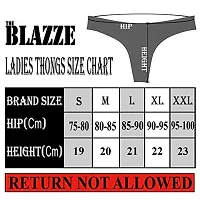 THE BLAZZE 1011 Women's Thong Low Rise Sexy Solid G-String Thong Bikini T-String Sexy Lingerie Panties Briefs(S,Combo_06)-thumb4