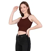 THE BLAZZE 1002 Women's Crop Top (2XL, Brown)-thumb4