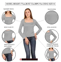 THE BLAZZE 1414 Women's Stylish Western Square Neck Full Sleeves Women's Top (M, Color_05)-thumb4