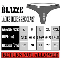 THE BLAZZE 1011 Women's Thong Low Rise Sexy Solid G-String Thong Bikini T-String Sexy Lingerie Panties Briefs-thumb4