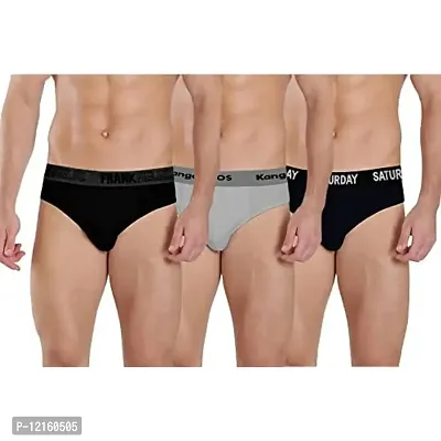 THE BLAZZE 0301 Men's Cotton Briefs (Pack of 3)(2XL,Combo_03)-thumb0