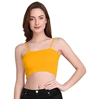 THE BLAZZE 1290 Sexy Women's Tank Tops Bustier Bra Vest Crop Top Bralette Blouse Top for Womens (M, Yellow)-thumb4