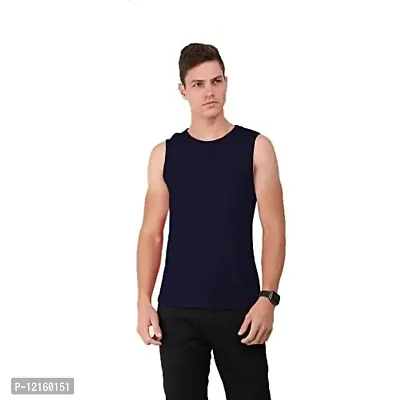 AD2CART A0006 Men's Round Neck Sleeveless T-Shirt Tank Top Gym Bodybuilding Vest Muscle Tee for Men (L, Color_03)