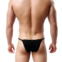 THE BLAZZE Men's Modal U Back G String Sexy Low Rise Briefs Panties, Men Boxer Underpants Shorts Underwear Bulge Pouch Funny Thongs-thumb1