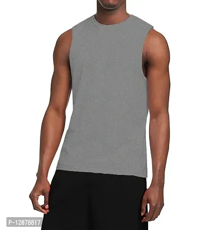 THE BLAZZE 0006 Men's Sleeveless T-Shirt Tank Top Gym Tank Stringer Vest for Men-thumb0
