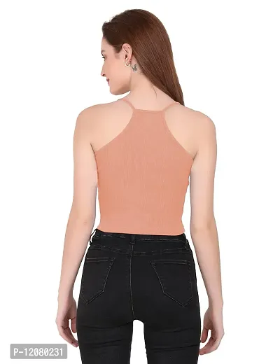 THE BLAZZE 1002 Women's Sleeveless Crop Tops Sexy Strappy Tees-thumb5