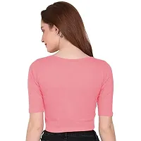 THE BLAZZE 1055 Women's Crop Top (Medium, Light Pink)-thumb1