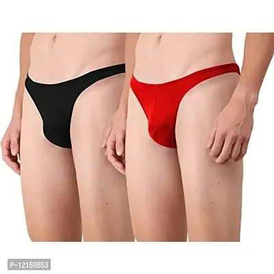 THE BLAZZE 0010 Men's G-String Thong Sexy Low Mid High Underwear Thongs for Men(XL_Combo_01)-thumb0