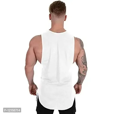 THE BLAZZE 0023 Men's Gym Tank Top (L, White)-thumb2