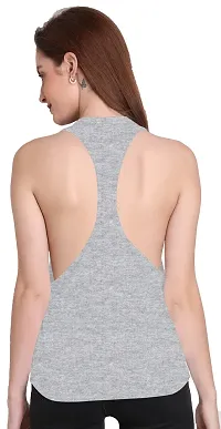 THE BLAZZE 1005 Women's Cotton Racerback Tank Top (XX-Large(38?-40""), B - Grey)-thumb2