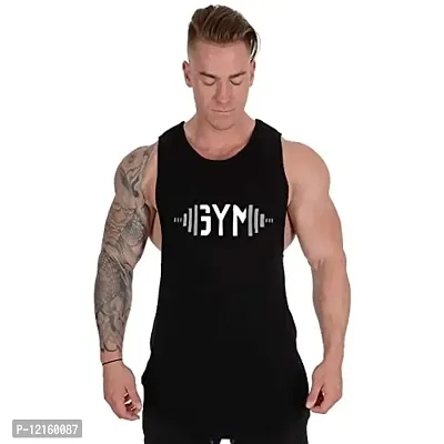 THE BLAZZE 0066 Men's Tank Tops Muscle Gym Bodybuilding Vest Fitness Workout Train Stringers (M,Color_01)-thumb0