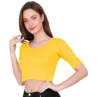 THE BLAZZE 1055 Crop Tops for Women (Medium, Yellow)-thumb5