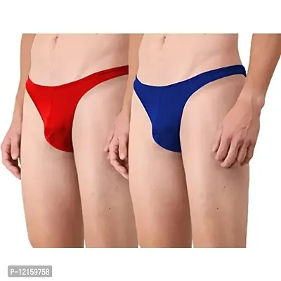 THE BLAZZE 0010 Men's G-String Thong Sexy Low Mid High Underwear Thongs for Men(XL_Combo_04)-thumb0