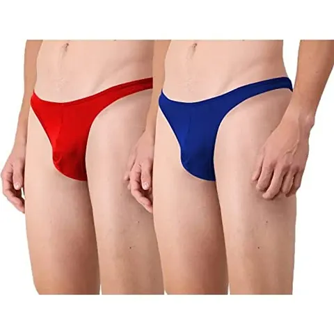 THE BLAZZE 0010 Men's G-String Thong Sexy Low Mid High Underwear Thongs for Men(XL_Combo_04)