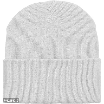 THE BLAZZE 2015 Unisex Winter Cap (Pack of 1, White)-thumb2