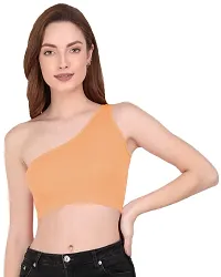 THE BLAZZE Womens Sleeveless Crop Tops Sexy Strappy Tees (Large, Baby Green)-thumb3