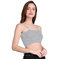 THE BLAZZE 1290 Crop Top for Women (Large, Grey)-thumb3