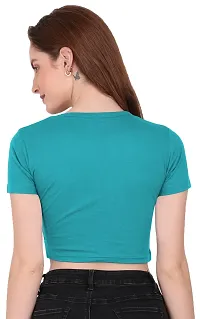 THE BLAZZE 1083 Women's Half Sleeve Tank Crop Tops Bustier Bra Vest Shorts Crop Top Bralette Blouse Top for Women-thumb1