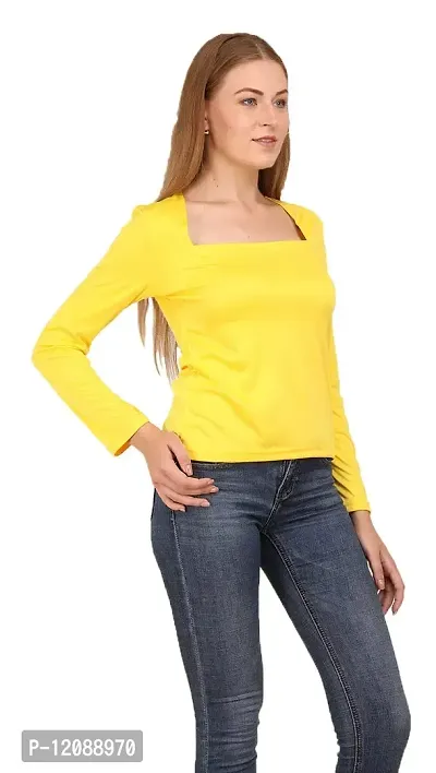 THE BLAZZE 1414 Women's Stylish Western Square Neck Full Sleeves Women's Top (S, Color_03)