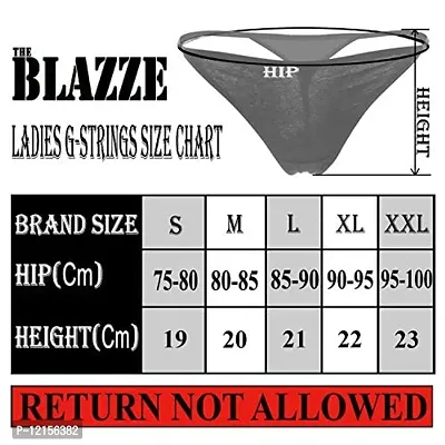 THE BLAZZE Women's Cotton Thongs (Pack of 4) (1015_Light Assorted_S)-thumb5