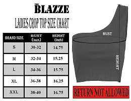 THE BLAZZE 1003 Women's Sleeveless Crop Tops Sexy Strappy Tees (XX-Large(38?-40""), Light Green)-thumb4