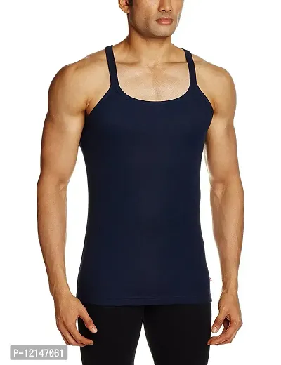 THE BLAZZE - Gym Vest - Navy (Navy, XXL - ON Stretch (44INCH) (100CM))-thumb0