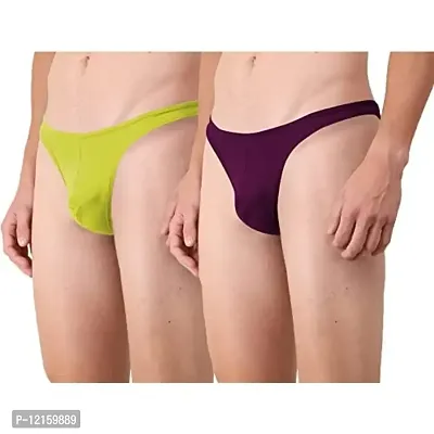 THE BLAZZE 0010 Men's G-String Thong Sexy Low Mid High Underwear Thongs for Men(S_Combo_03)